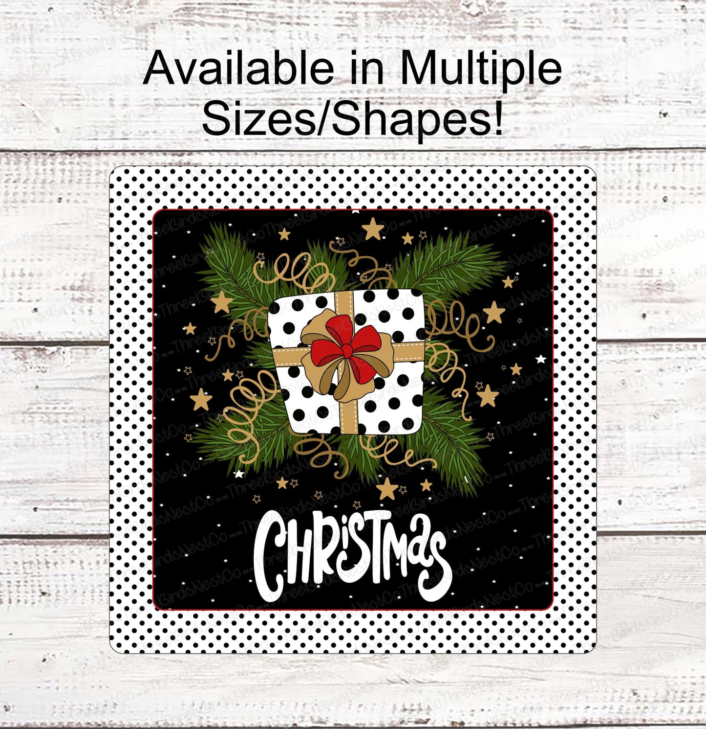 Christmas Wreath Signs - Christmas Signs - Merry Christmas Signs - Christmas Presents - Christmas Greenery - Cupcakes Sign