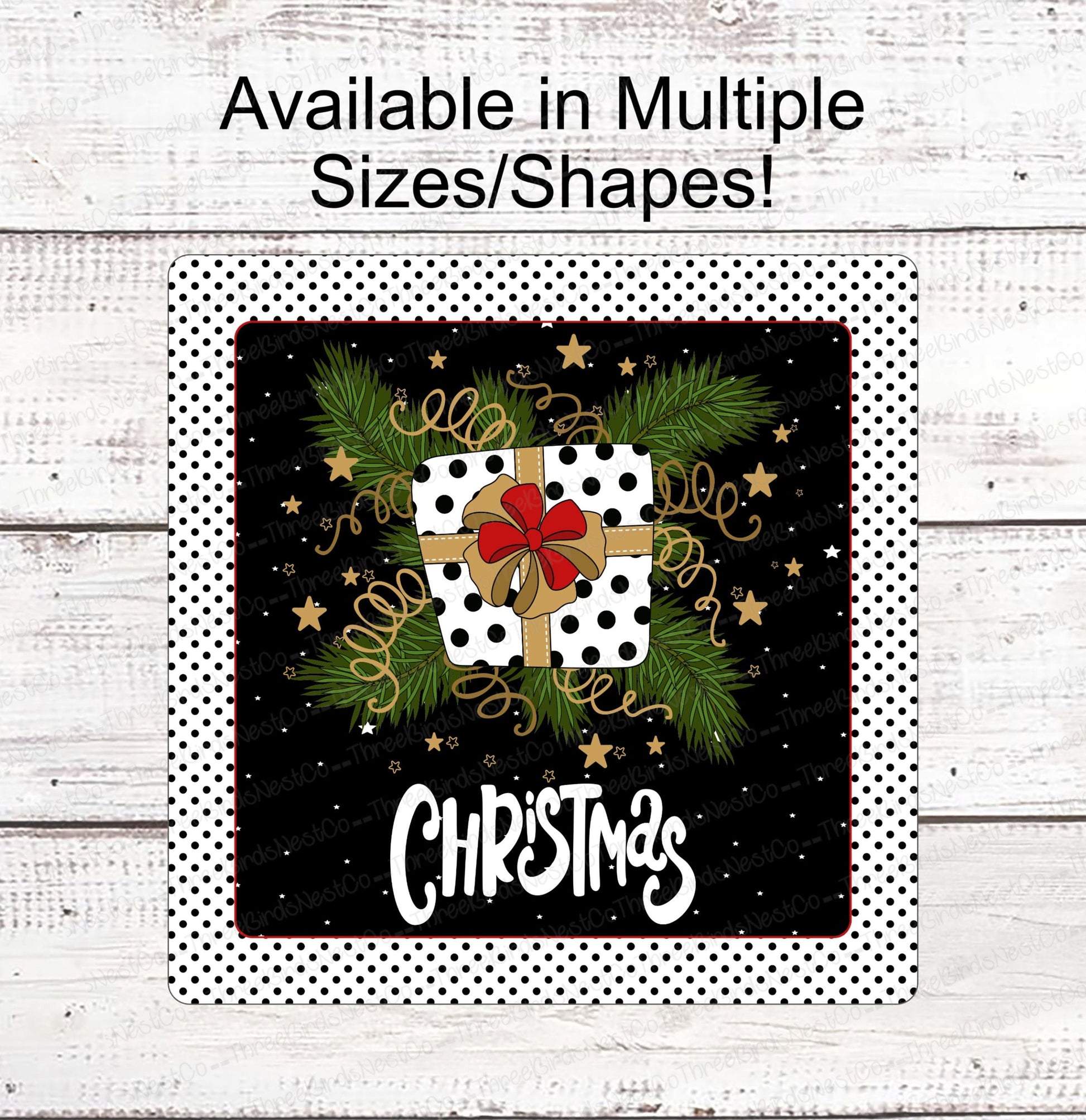 Christmas Wreath Signs - Christmas Signs - Merry Christmas Signs - Christmas Presents - Christmas Greenery - Cupcakes Sign