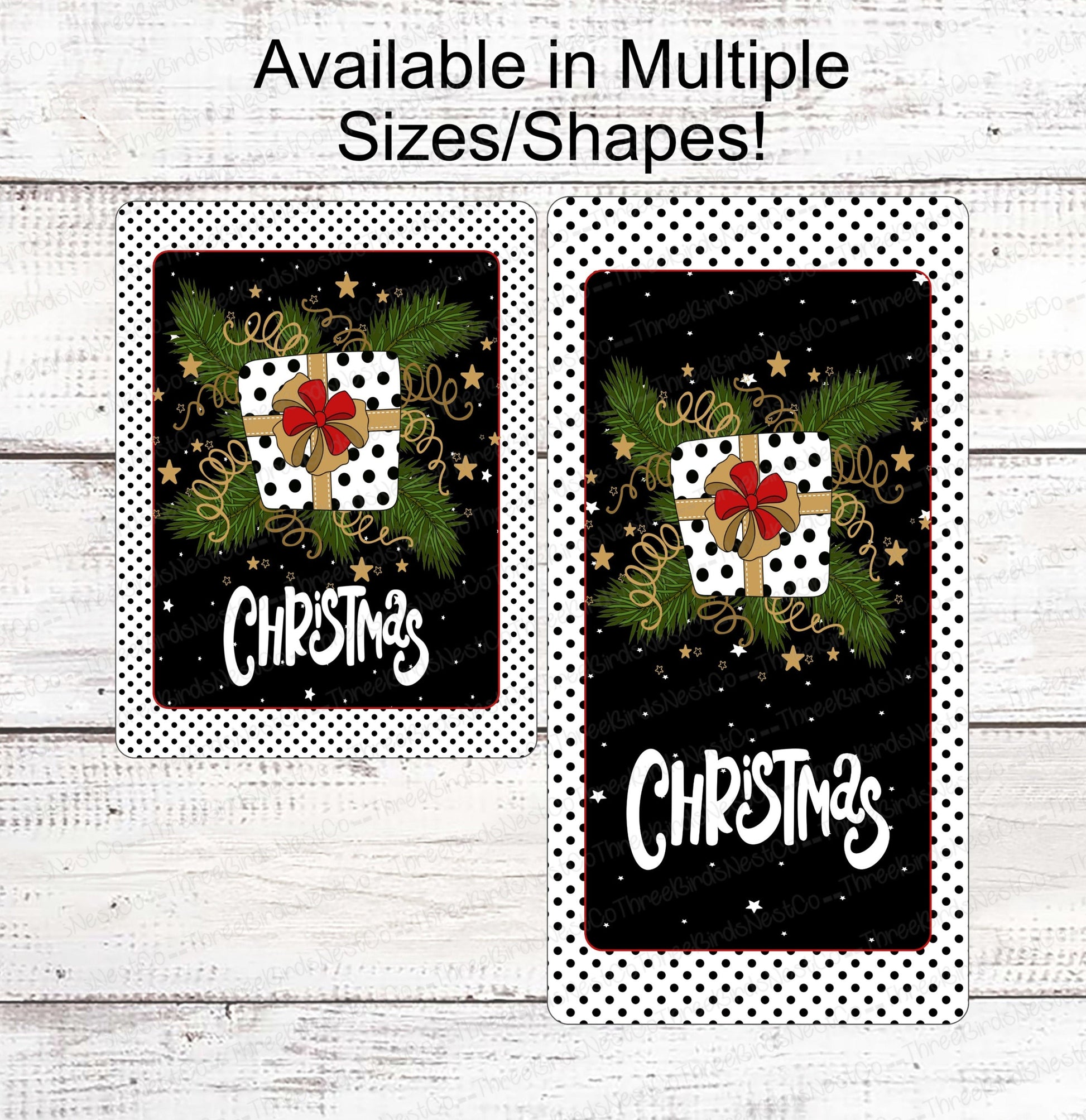 Christmas Wreath Signs - Christmas Signs - Merry Christmas Signs - Christmas Presents - Christmas Greenery - Cupcakes Sign