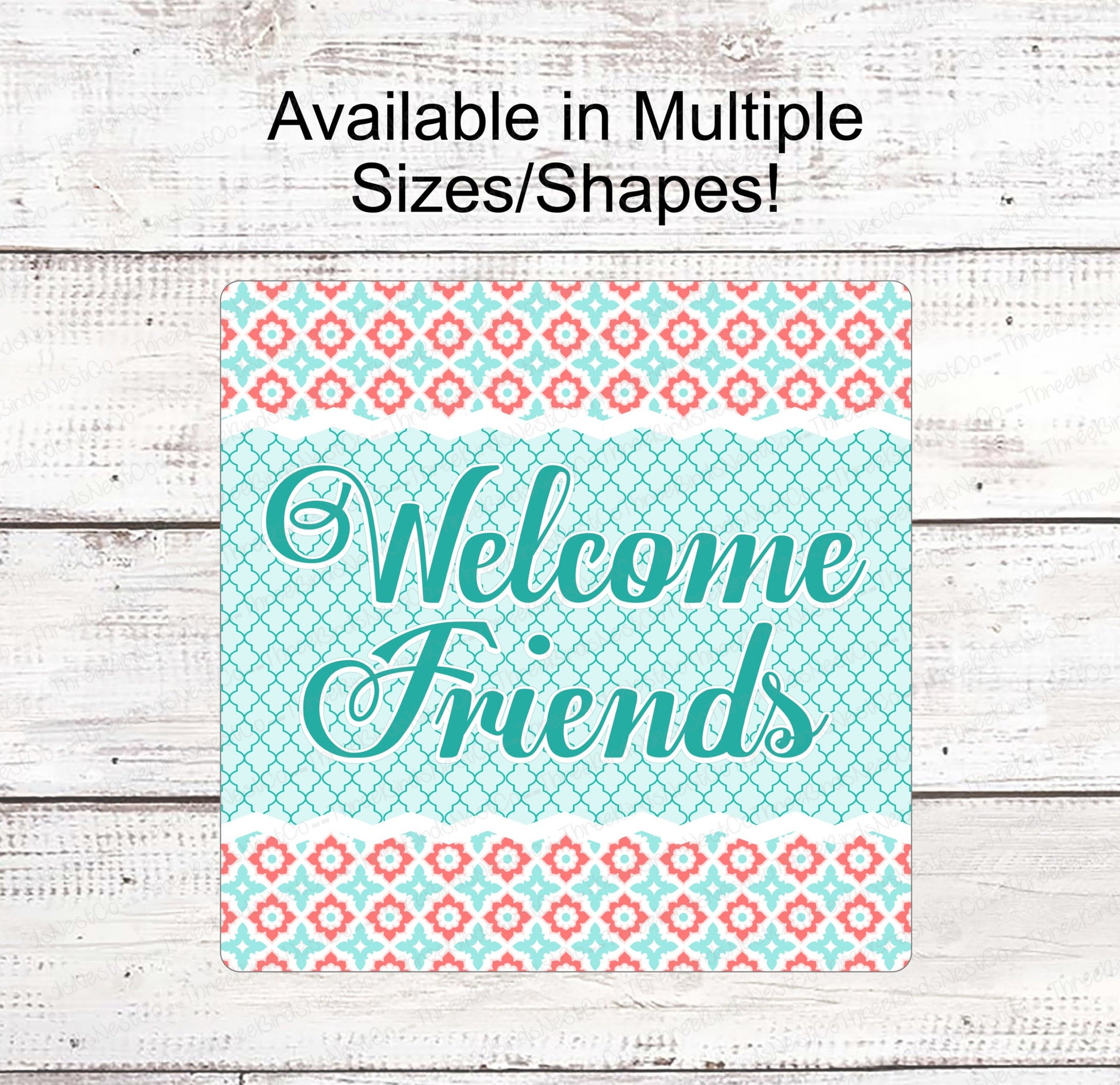 Beach Wreath Sign - Welcome Wreath Sign - Welcome Friends Sign - Beach Color Palette - Beach Welcome Sign - Welcome Beach Sign
