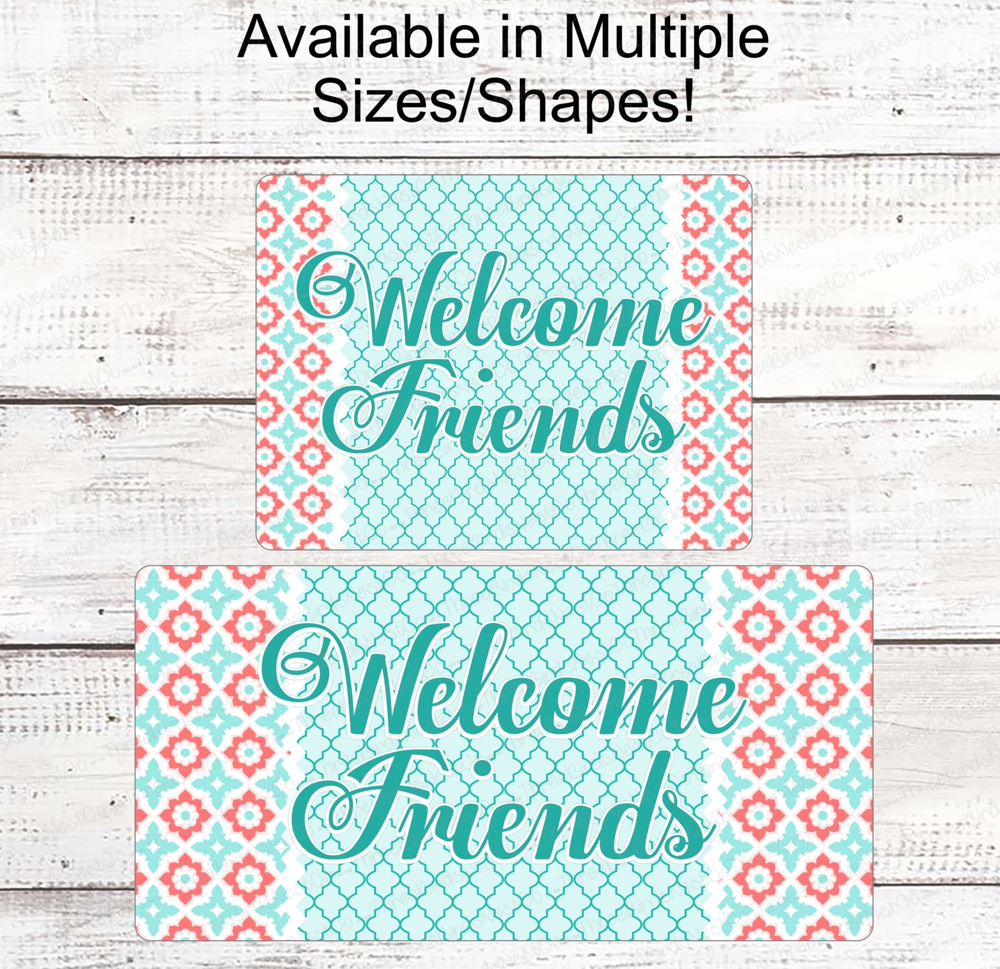 Beach Wreath Sign - Welcome Wreath Sign - Welcome Friends Sign - Beach Color Palette - Beach Welcome Sign - Welcome Beach Sign