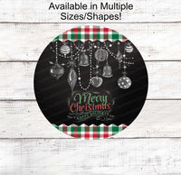 
              Christmas Wreath Signs - Christmas Signs - Merry Christmas Sign - Chalkboard Christmas Signs - Christmas Ornaments Signs
            