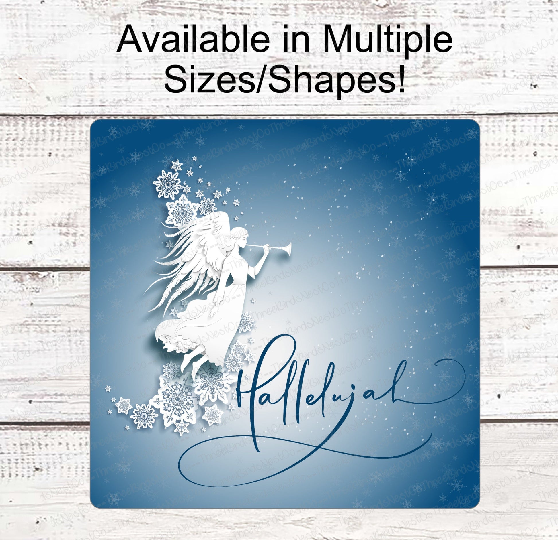 Christmas Wreath Signs - Hallelujah Sign - Jesus is the Reason - Angel Sign - Christmas Signs - Religious Sign - Christian Sign