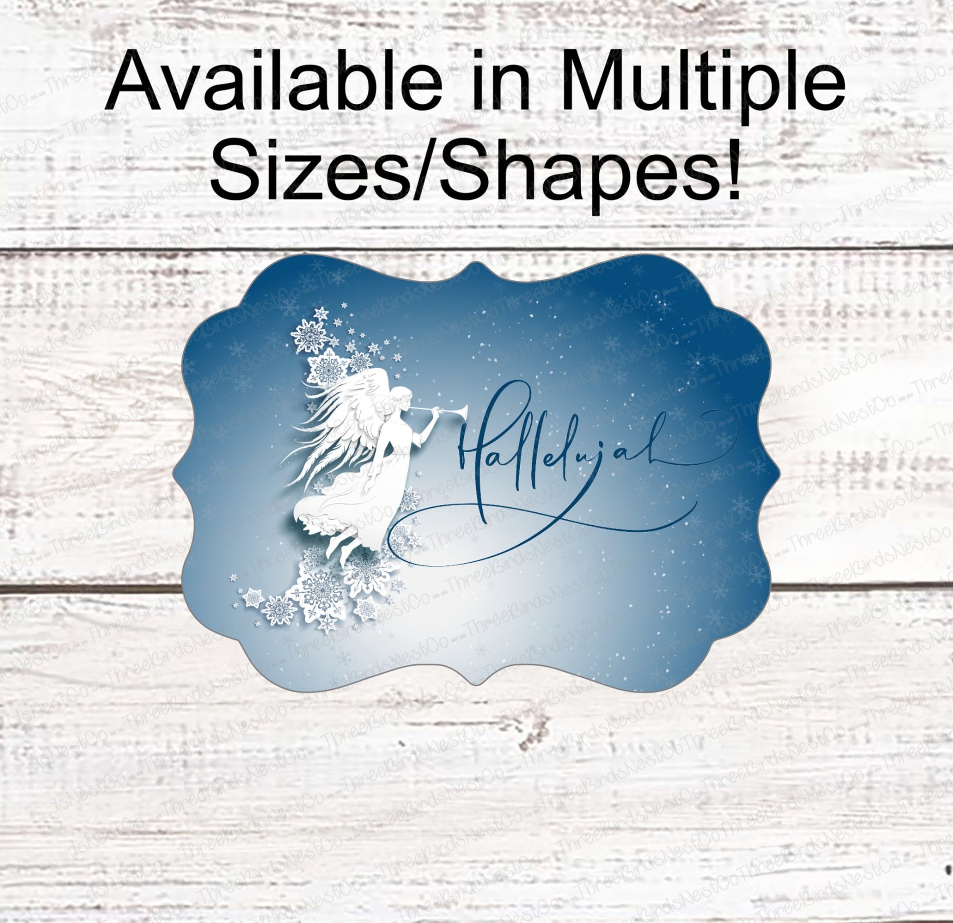 Christmas Wreath Signs - Hallelujah Sign - Jesus is the Reason - Angel Sign - Christmas Signs - Religious Sign - Christian Sign