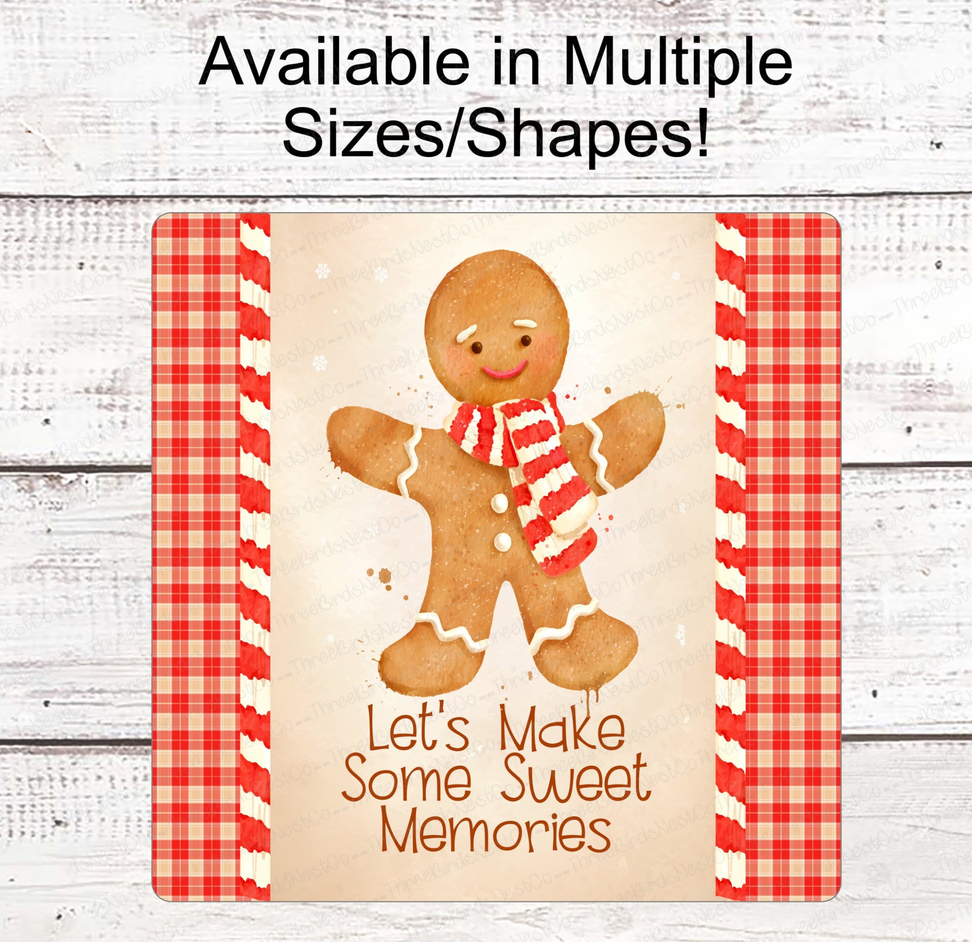Christmas Wreath Sign - Gingerbread Man Sign - Winter Wreath Signs - Christmas Signs - Christmas Cookies - Sweet Memories