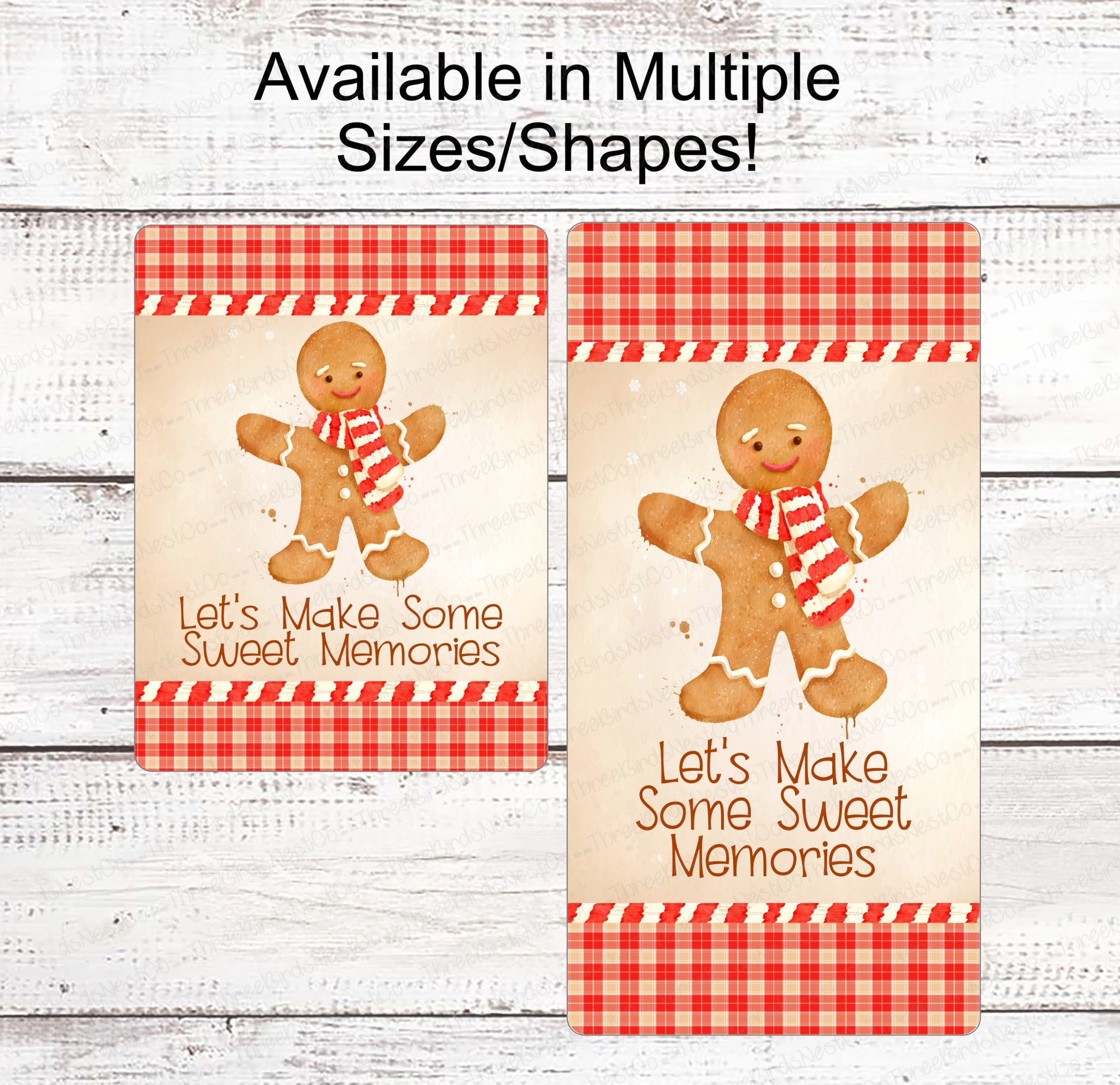 Christmas Wreath Sign - Gingerbread Man Sign - Winter Wreath Signs - Christmas Signs - Christmas Cookies - Sweet Memories