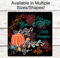 
              Fall Welcome Sign - Hello Pumpkin Sign - Welcome Fall Sign - Thanksgiving Sign - Sunflowers Signs - Autumn Wreath Sign - Autumn Sign
            