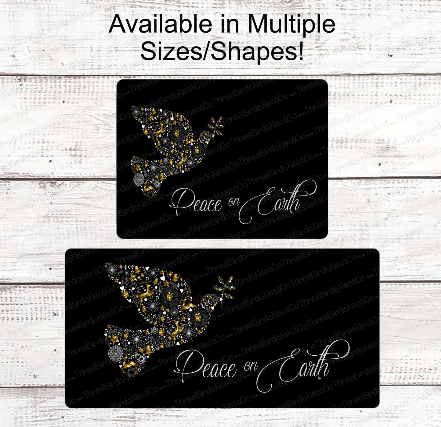 Christmas Wreath Signs - Turtle Doves - Peace Sign - Christmas Signs - Christmas Angel - Dove Sign - Peace on Earth Sign