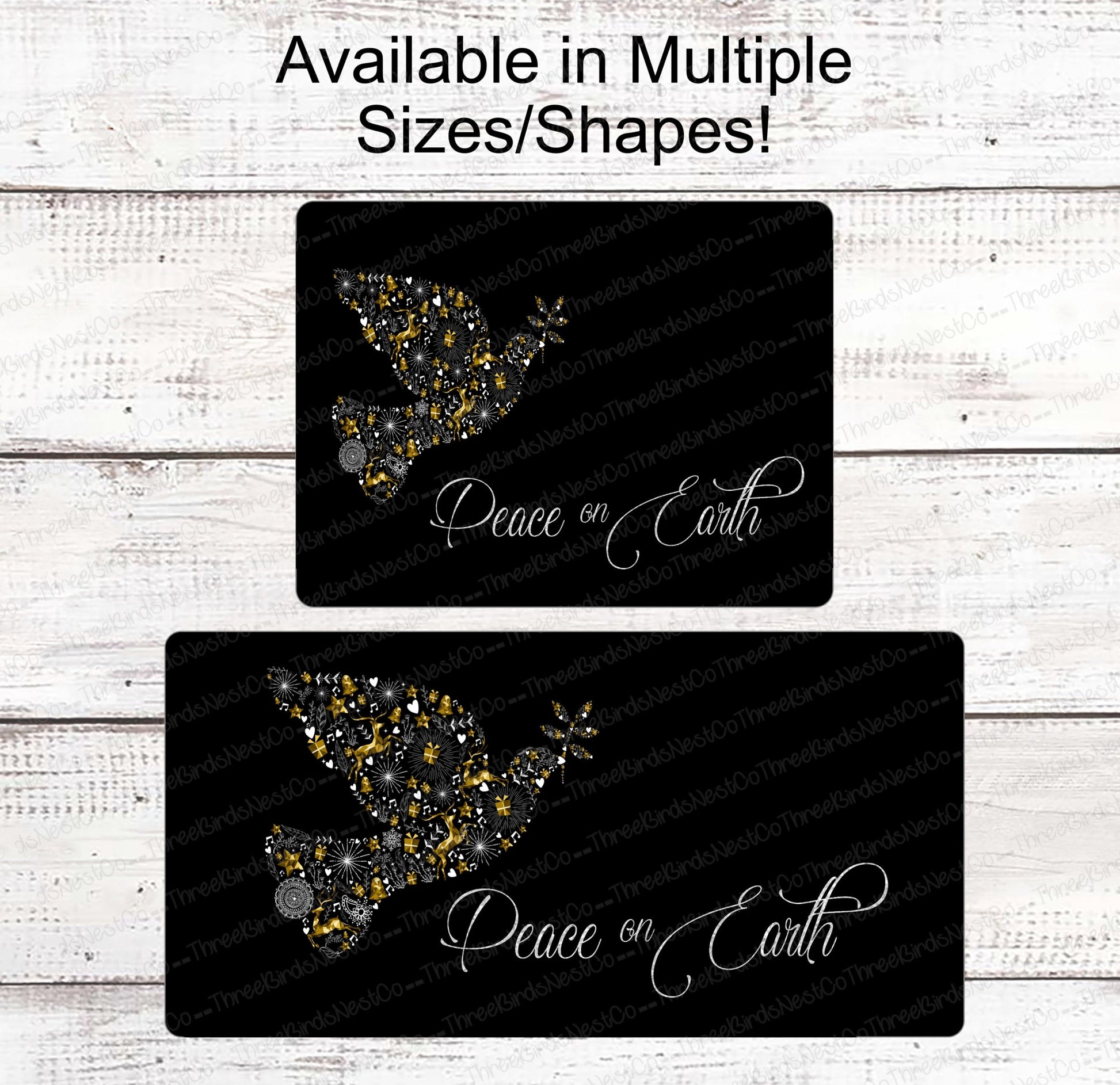 Christmas Wreath Signs - Turtle Doves - Peace Sign - Christmas Signs - Christmas Angel - Dove Sign - Peace on Earth Sign