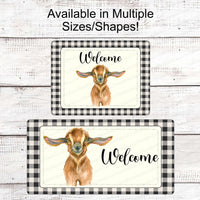 Farm Life Sign - Goat Sign - Goat Welcome Sign - Goat Wreath Signs - Farmhouse Wreath Sign - Farm Wreaths Signs
