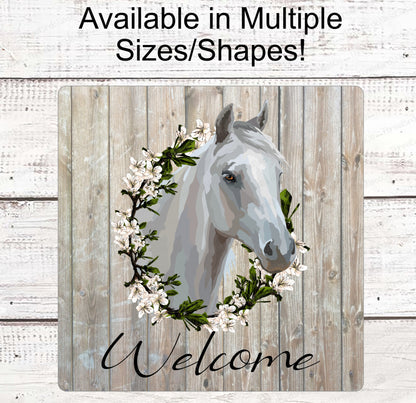 Farm Life Sign - Horse Sign - Horse Welcome Sign - Horse Wreath Signs - Farmhouse Wreath Sign - Farm Wreaths Signs