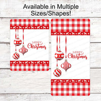 Christmas Wreath Signs - Christmas Signs - Merry Christmas Sign - Christmas Ornaments - Christmas Ornaments Signs