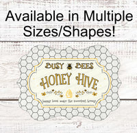 
              Bee Wreath Signs - Honey Hive Sign - Honey Wreath Sign - Honey Sign - Honey Bee Sign - Bee Wreath - Honeycomb Sign - Bumble Bee Wreath Signs
            