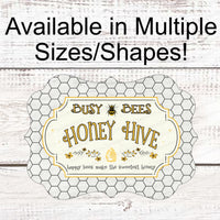 Bee Wreath Signs - Honey Hive Sign - Honey Wreath Sign - Honey Sign - Honey Bee Sign - Bee Wreath - Honeycomb Sign - Bumble Bee Wreath Signs