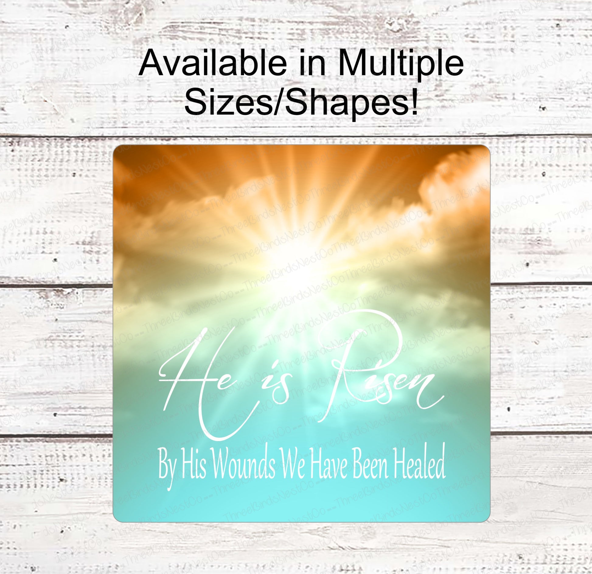 He is Risen Wreath Sign - Sunrise Sign - He is Risen Sign - He is Risen Wreath - Easter Sign - Easter Wreath Signs - Jesus Signs