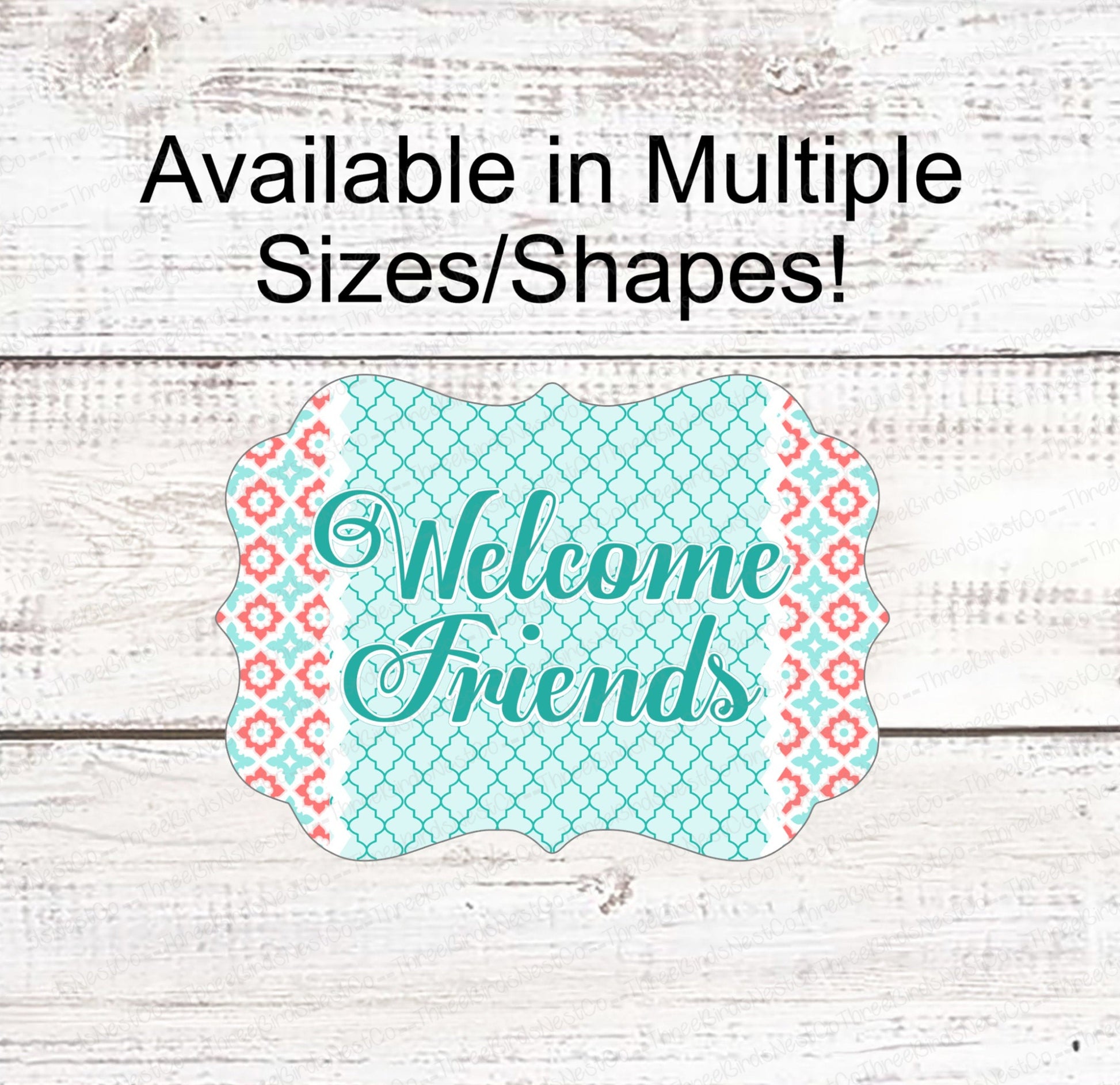 Beach Wreath Sign - Welcome Wreath Sign - Welcome Friends Sign - Beach Color Palette - Beach Welcome Sign - Welcome Beach Sign