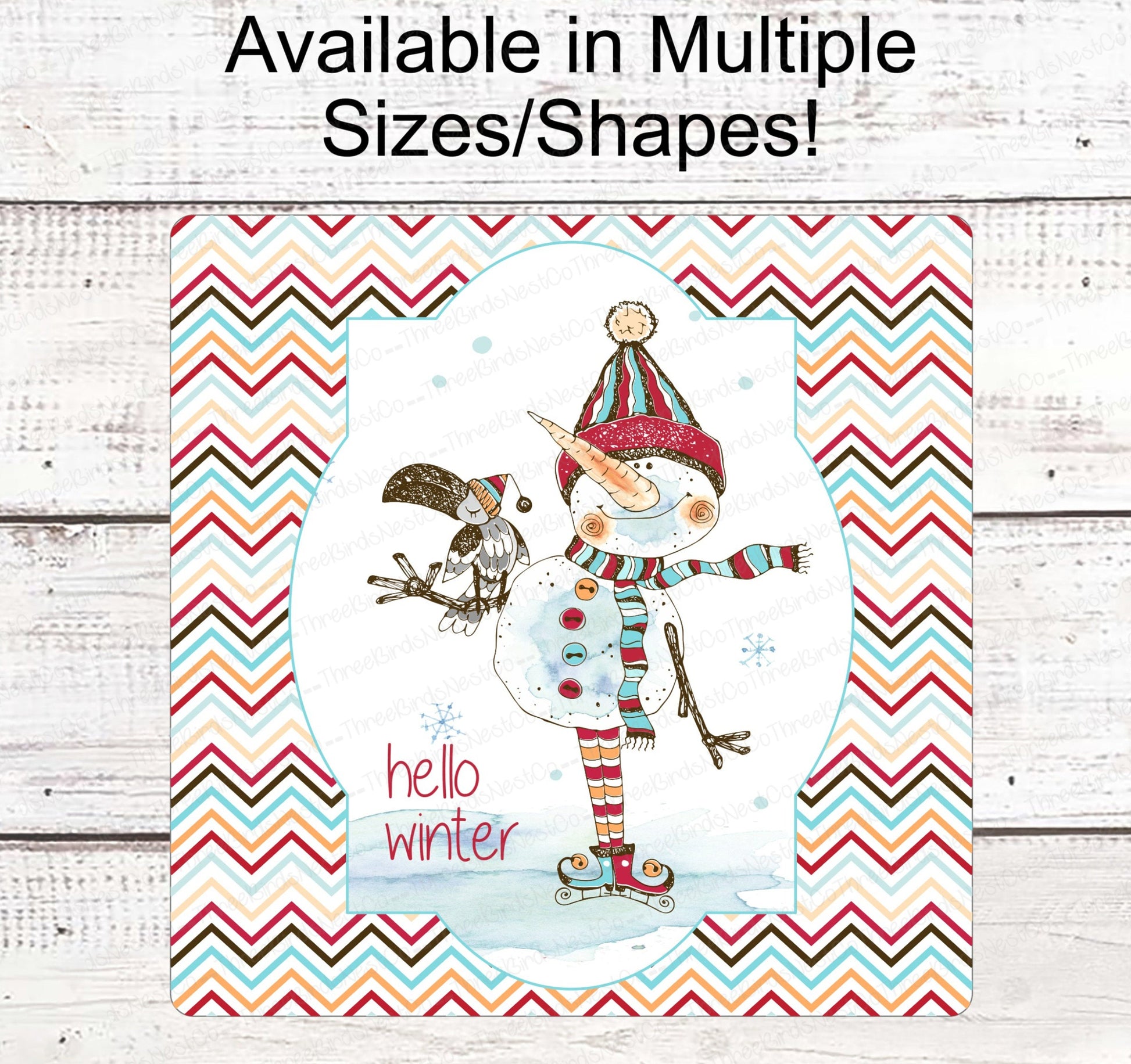 Snowman Sign - Snowman Welcome Sign - Welcome Wreath Sign - Hello Winter Sign - Winter Welcome Sign - Welcome Wreath Signs