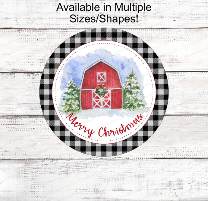 Farmhouse Christmas Signs - Christmas Wreath Sign - Snowglobe Sign - Farmhouse Sign - Barn Sign - Christmas Barn Sign