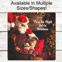 Christmas Wreath Signs - Merry Christmas Signs - Twas the Night Before Christmas - Santa Claus Sign - Santa Sign - Christmas Tree Sign