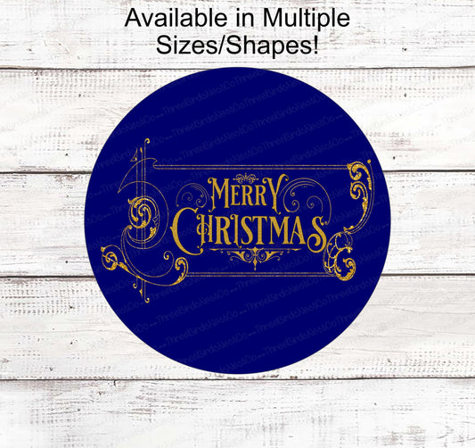 Christmas Wreath Signs - Vintage Merry Christmas - Vintage Christmas - Vintage Wreath Sign - Merry Christmas Sign- Your Choice of Colors!