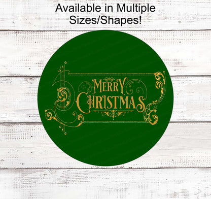 Christmas Wreath Signs - Vintage Merry Christmas - Vintage Christmas - Vintage Wreath Sign - Merry Christmas Sign- Your Choice of Colors!