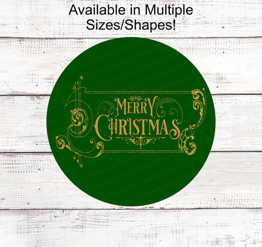 Christmas Wreath Signs - Vintage Merry Christmas - Vintage Christmas - Vintage Wreath Sign - Merry Christmas Sign- Your Choice of Colors!