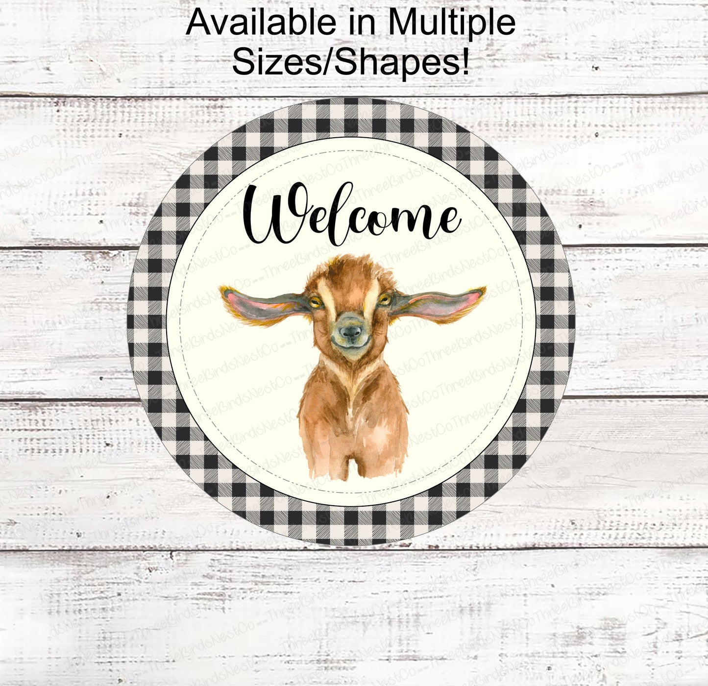 Farm Life Sign - Goat Sign - Goat Welcome Sign - Goat Wreath Signs - Farmhouse Wreath Sign - Farm Wreaths Signs