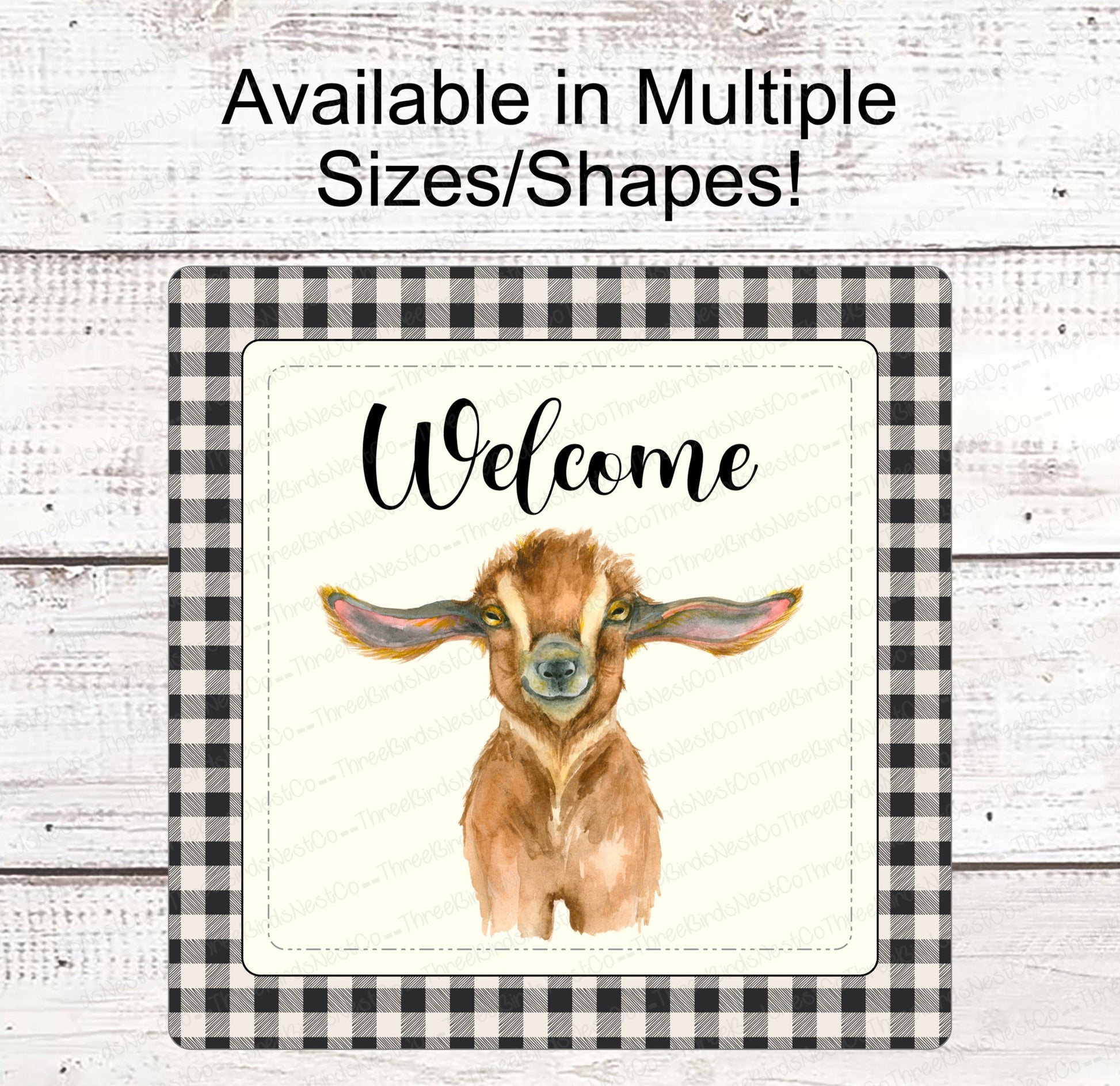 Farm Life Sign - Goat Sign - Goat Welcome Sign - Goat Wreath Signs - Farmhouse Wreath Sign - Farm Wreaths Signs