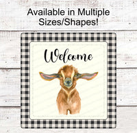 
              Farm Life Sign - Goat Sign - Goat Welcome Sign - Goat Wreath Signs - Farmhouse Wreath Sign - Farm Wreaths Signs
            