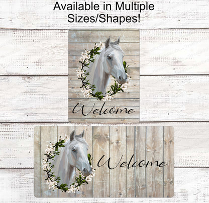 Farm Life Sign - Horse Sign - Horse Welcome Sign - Horse Wreath Signs - Farmhouse Wreath Sign - Farm Wreaths Signs