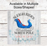 
              Sleigh Rides Sign - Santa Sleigh Sign - Christmas Wreath Signs - Here Comes Santa Claus - Sleigh Bells Sign - Winter Wonderland Sign
            