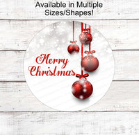 
              Christmas Wreath Signs - Christmas Signs - Merry Christmas Sign - Christmas Ornaments - Christmas Ornaments Signs
            