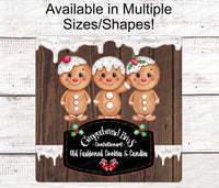 
              Christmas Wreath Sign - Gingerbread Man Sign - Winter Wreath Signs - Candy Cane Sign - Christmas Signs - Christmas Cookies - Christmas Holly
            