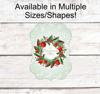 
              Christmas Wreath Signs - Christmas Signs - Merry Christmas Signs - Holly Sign - Happy New year Sign - Ornaments Sign
            