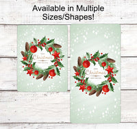 
              Christmas Wreath Signs - Christmas Signs - Merry Christmas Signs - Holly Sign - Happy New year Sign - Ornaments Sign
            