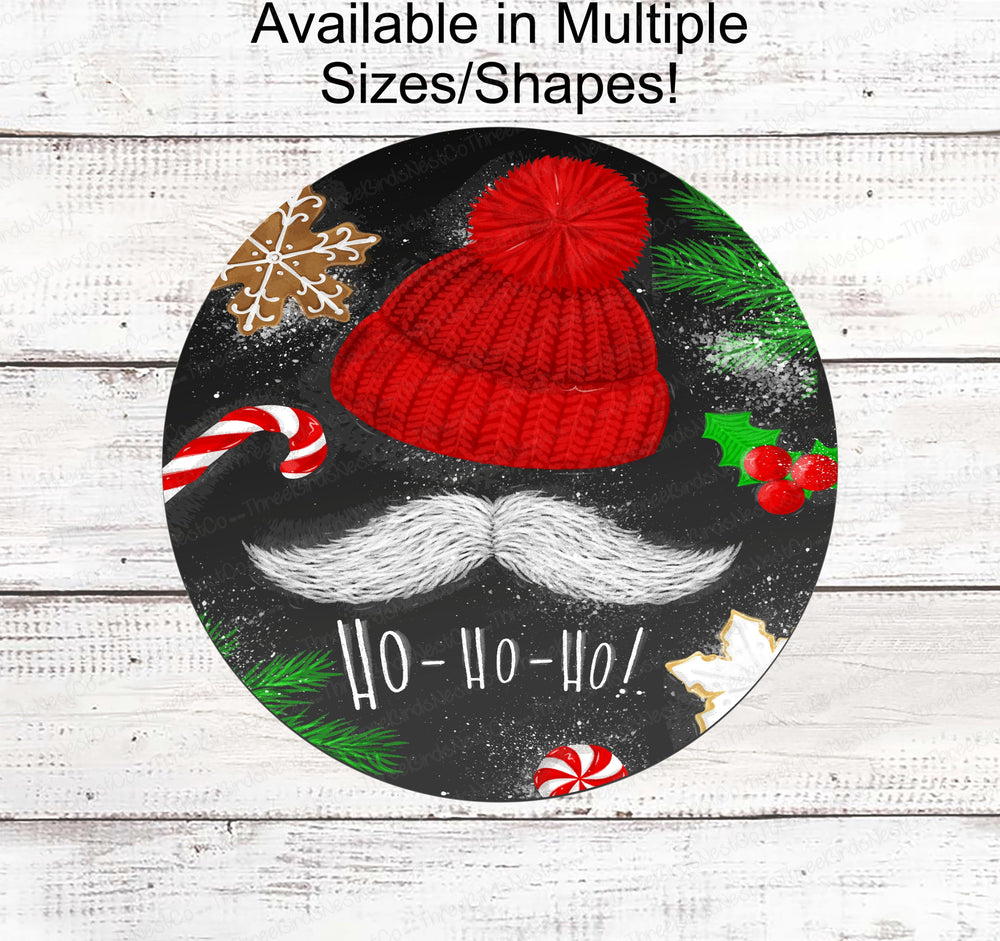 Christmas Wreath Signs - Christmas Home Sign - HoHoHo Sign - Santa Sign - Candy Cane Sign - Christmas Cookies Sign