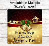 
              Christmas Wreath Signs - Santa Signs - Jesus Sign - Jesus is the Reason - Nativity Wreath Sign - Religious Sign - Christian Sign
            