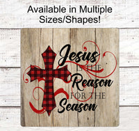 
              Christmas Wreath Signs - Christmas Sign - Jesus Sign - Jesus is the Reason - Christmas Signs - Religious Sign - Christian Sign
            