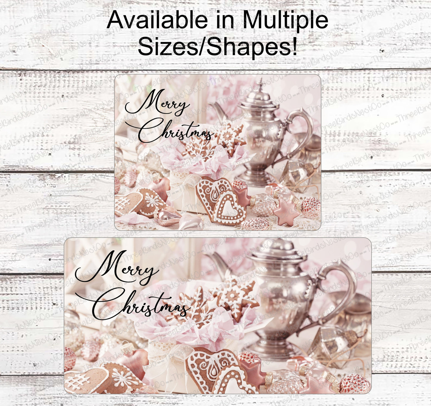 Christmas Wreath Signs - Christmas Cookies Sign - Pink Christmas Sign - Winter Blessings - Welcome Winter Signs - Christmas Welcome Sign