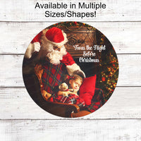 Christmas Wreath Signs - Merry Christmas Signs - Twas the Night Before Christmas - Santa Claus Sign - Santa Sign - Christmas Tree Sign