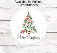 
              Merry Christmas Sign - Christmas Wreath Signs - Christmas Signs - Christmas Ornaments - Christmas Tree Sign
            