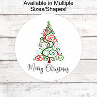 Merry Christmas Sign - Christmas Wreath Signs - Christmas Signs - Christmas Ornaments - Christmas Tree Sign