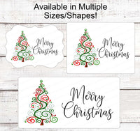 
              Merry Christmas Sign - Christmas Wreath Signs - Christmas Signs - Christmas Ornaments - Christmas Tree Sign
            