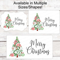 Merry Christmas Sign - Christmas Wreath Signs - Christmas Signs - Christmas Ornaments - Christmas Tree Sign