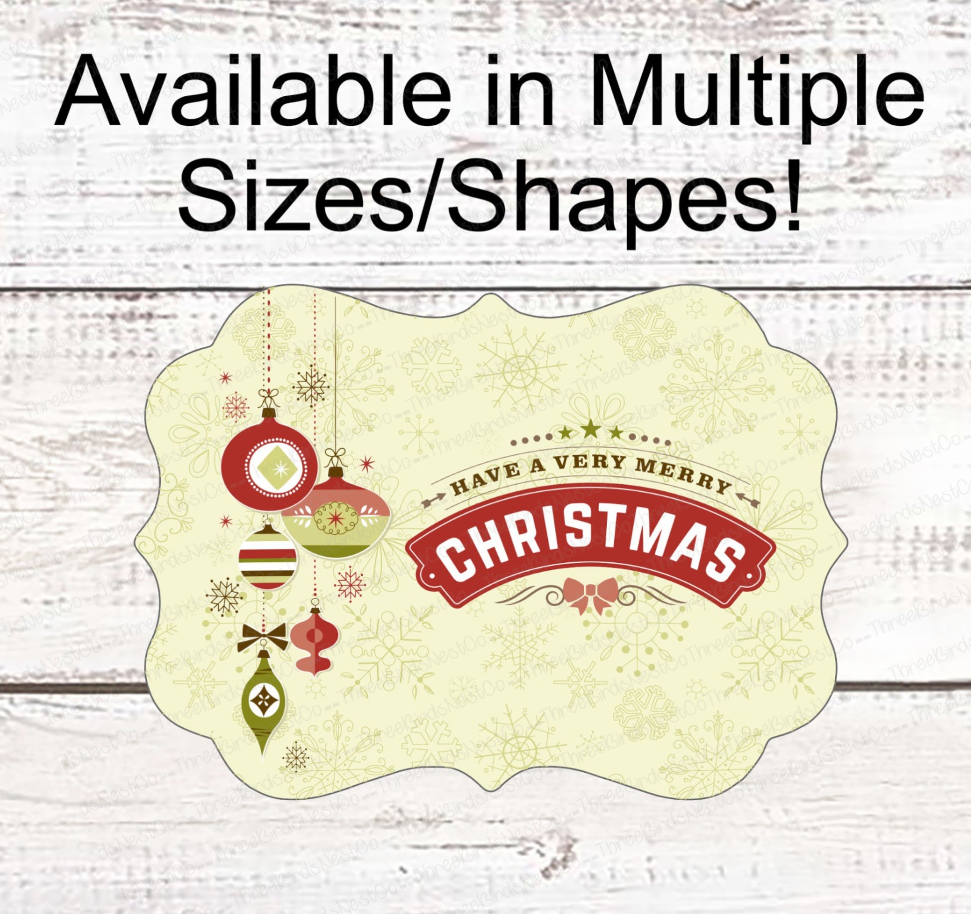Christmas Wreath Signs - Retro Christmas Sign - Retro Christmas Ornaments - Vintage Christmas - Vintage Wreath Sign - Merry Christmas Sign