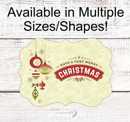 Christmas Wreath Signs - Retro Christmas Sign - Retro Christmas Ornaments - Vintage Christmas - Vintage Wreath Sign - Merry Christmas Sign