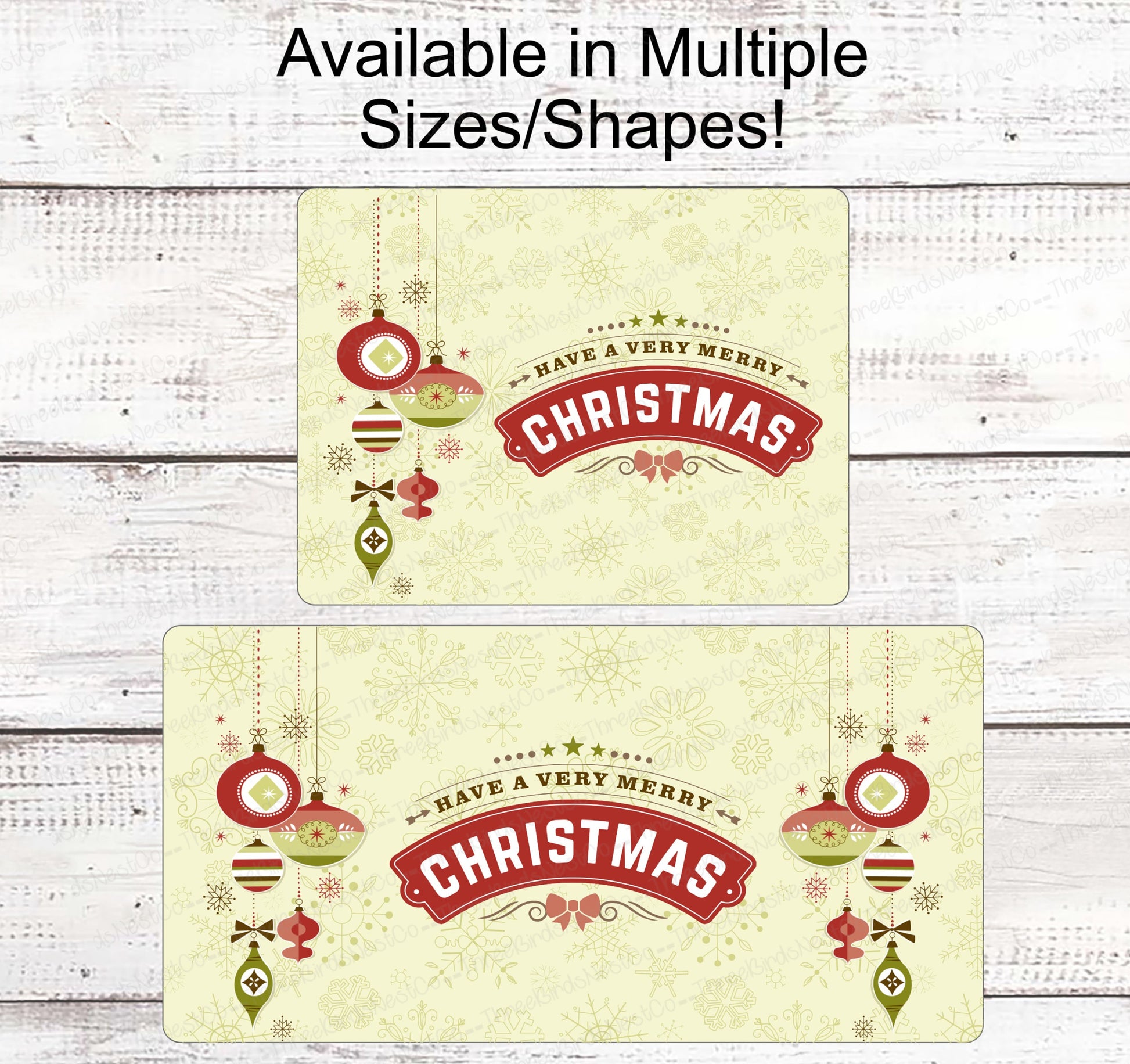 Christmas Wreath Signs - Retro Christmas Sign - Retro Christmas Ornaments - Vintage Christmas - Vintage Wreath Sign - Merry Christmas Sign