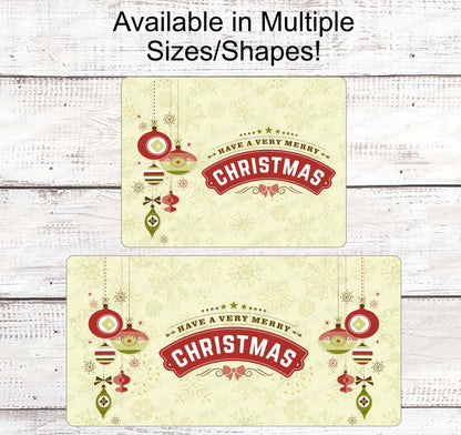Christmas Wreath Signs - Retro Christmas Sign - Retro Christmas Ornaments - Vintage Christmas - Vintage Wreath Sign - Merry Christmas Sign