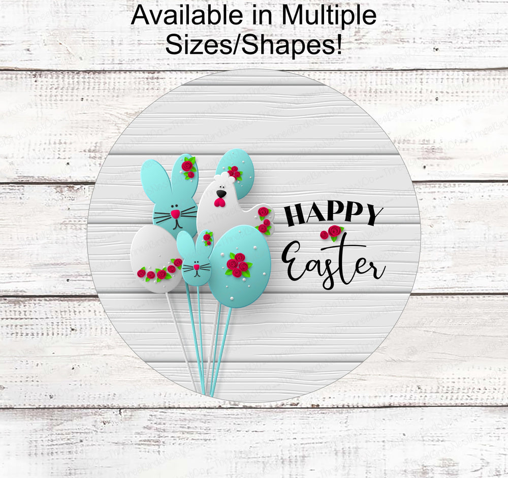 Easter Wreath Signs - Candy Sign - Easter Candy - Easter Bunny Sign - Chicken Sign - Easter Bunny Sign - Happy Easter Sign