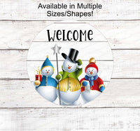 
              Winter Wreath Signs - Snowman Wreath Sign - Snowman Welcome Sign - Christmas Wreath Signs - Snowman Sign - Winter Welcome Sign
            